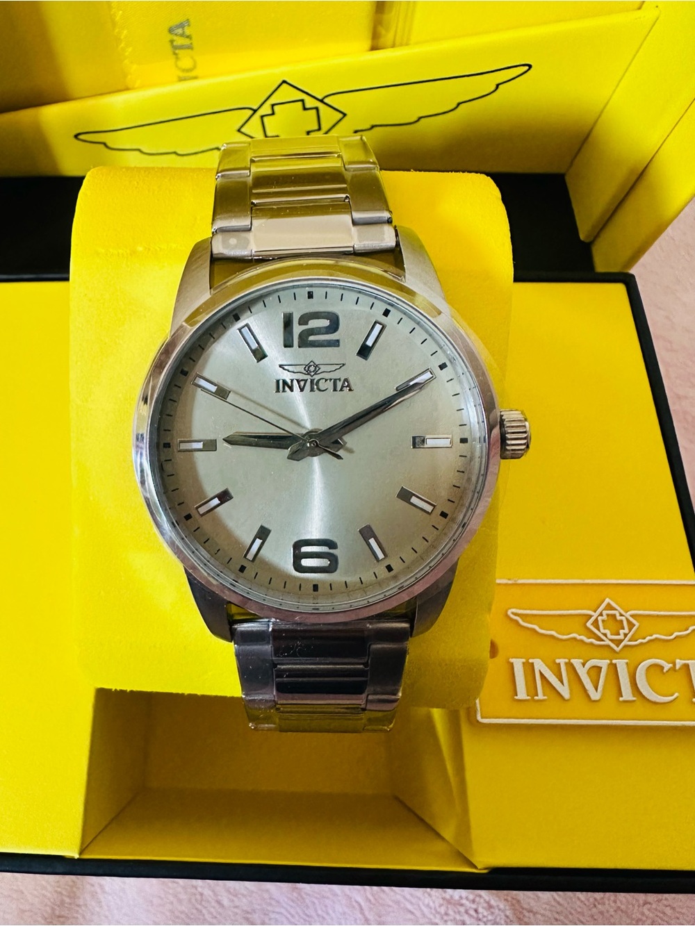 Invicta Silver Men's Stainless Steel Bracelet Watch 43mm